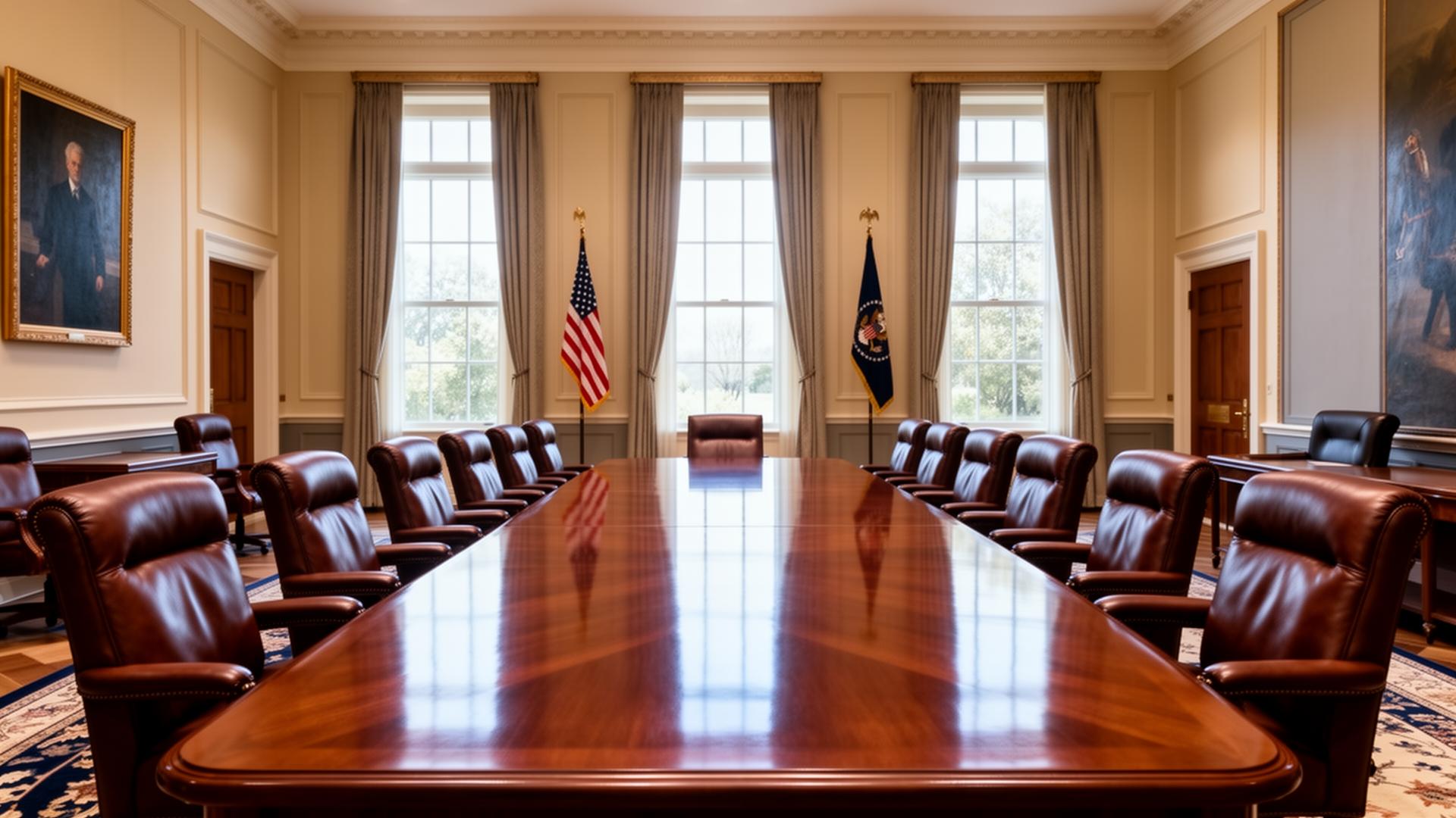 Formal institutional meeting room