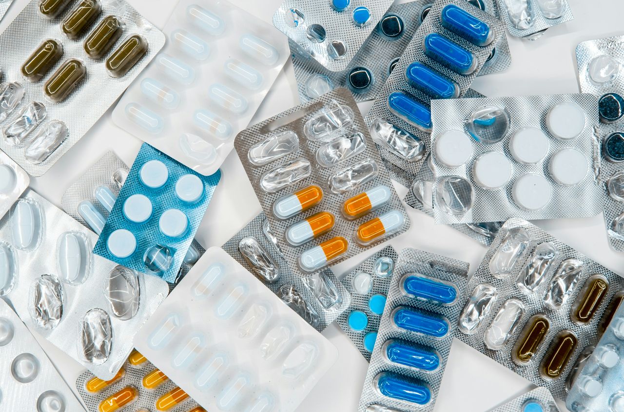 Pharmaceutical medication packaging.